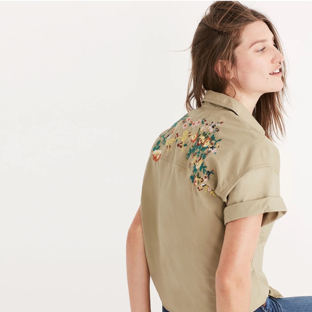 Madewell Tie Front Safari Shirt